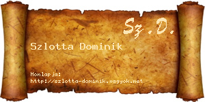 Szlotta Dominik névjegykártya